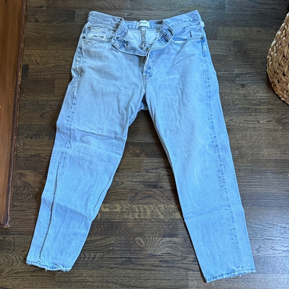 Agolde Denim - AGOLDE Light Blue Tapered 90s Jeans